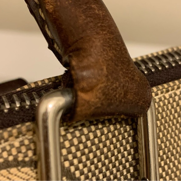 Dooney & Bourke Brown/Tan Signature Canvas Leather Purse - Picture 14 of 16